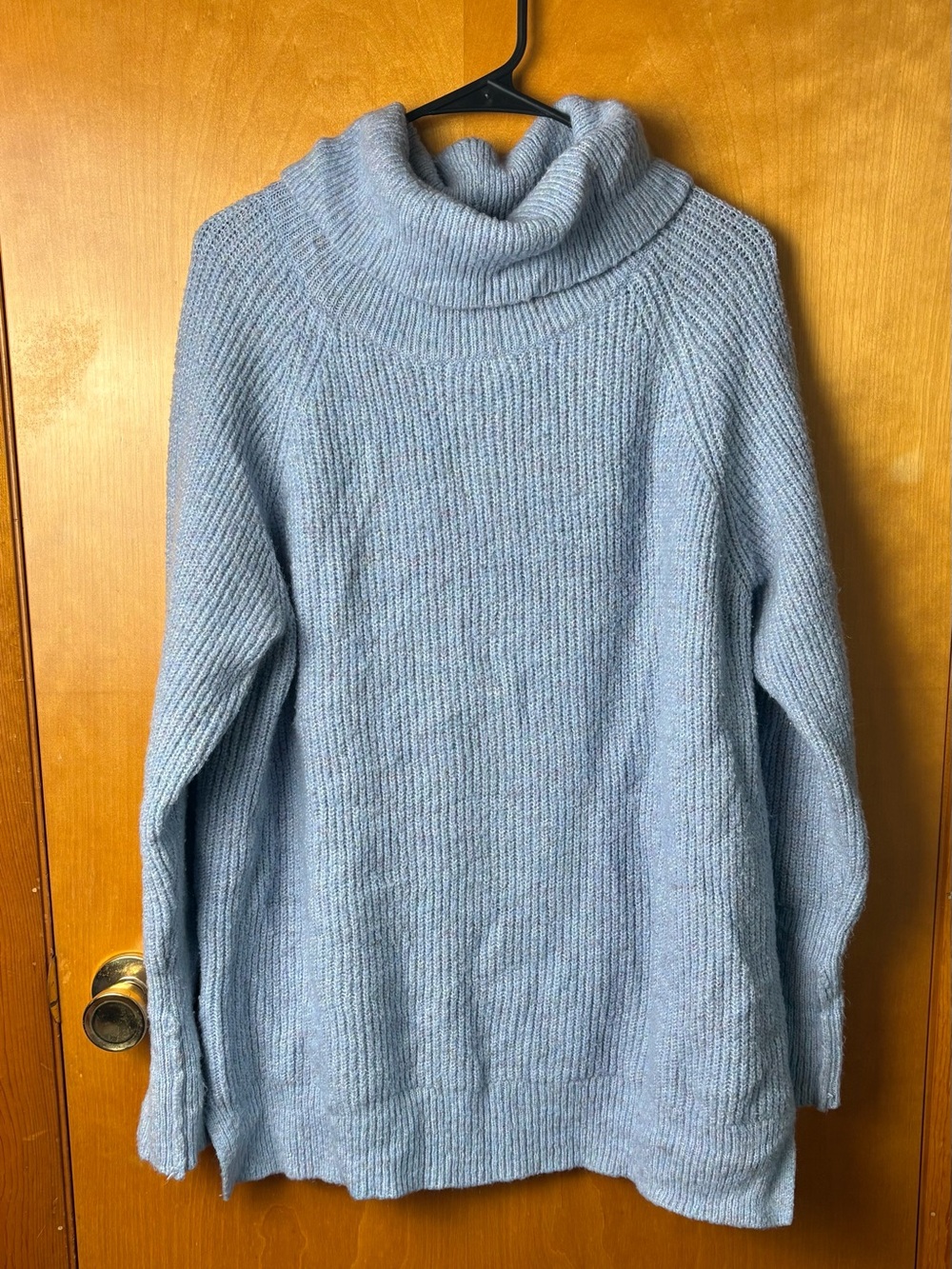 St. John's Bay Soft Light Blue Cowl Neck Sweater